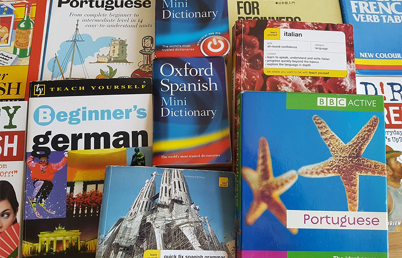 Collage of books and magazines