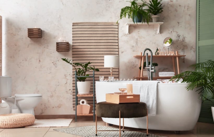 Contemporary bathrom interior and furniture