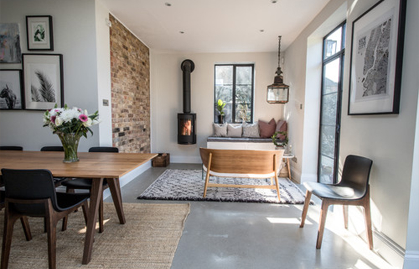 Contempary minimal lounge interior