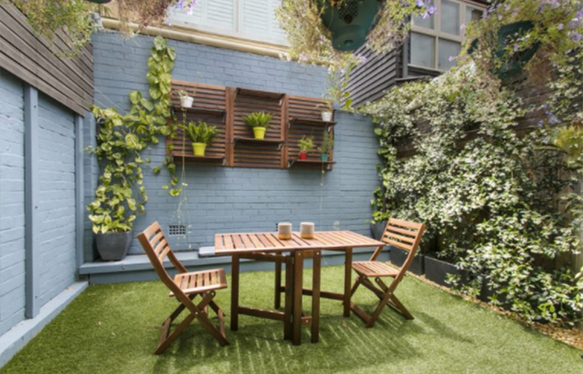 Refurbished garden with new funiture