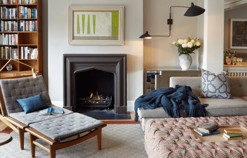 Lounge interior with contempary furniture