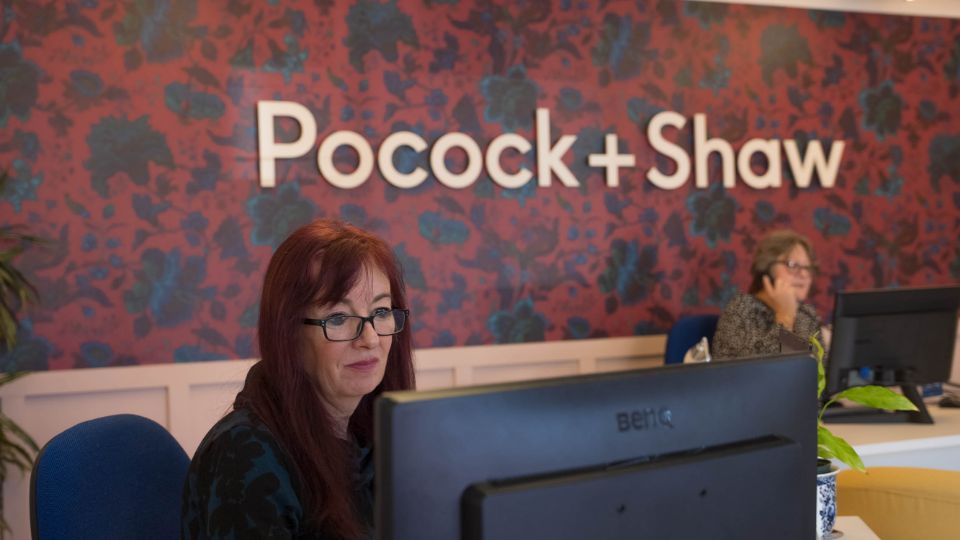 Pocock + Shaw team at the office reception